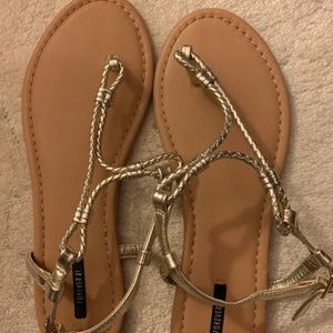 Gold strap sandals